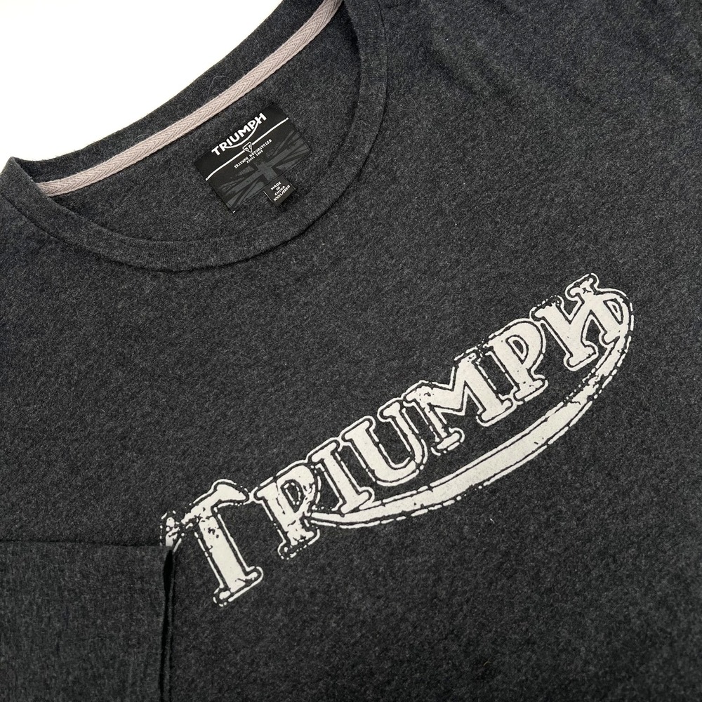 TRIUMPH Men's XXXL Dark Heather Gray Graphic Print Short-Sleeve Crewneck T-Shirt